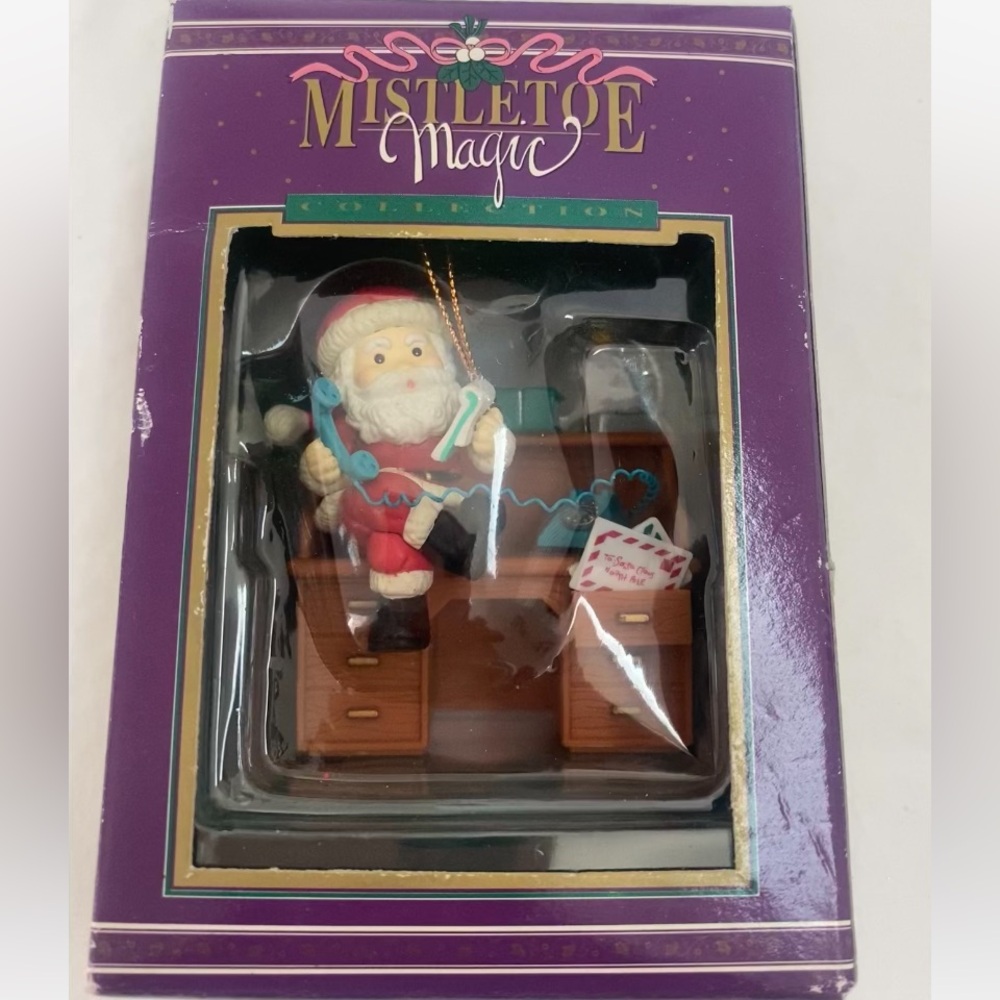 Mistletoe Magic Collection Santa Christmas Ornament in Original Box